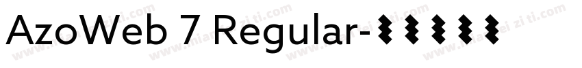 AzoWeb 7 Regular字体转换